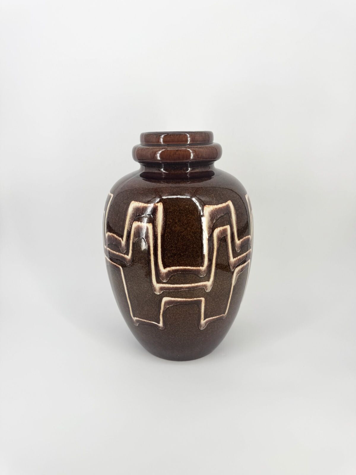 VINTAGE MID CENTURY BODENVASE SCHEURICH 286 51 KERAMIK FAT LAVA