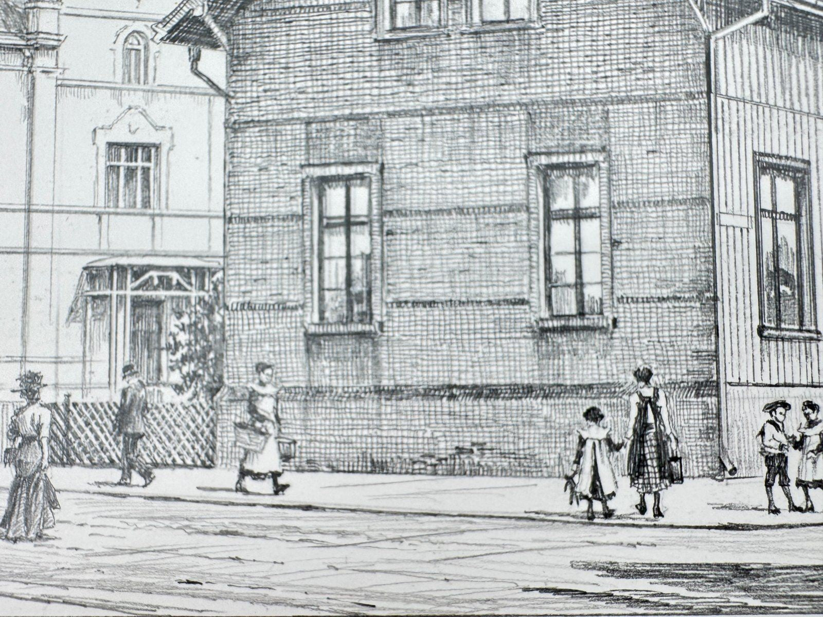 * HEINZ WEHLISCH ZEICHNUNG ROTTHAUSEN GELSENKIRCHEN SIGNIERT