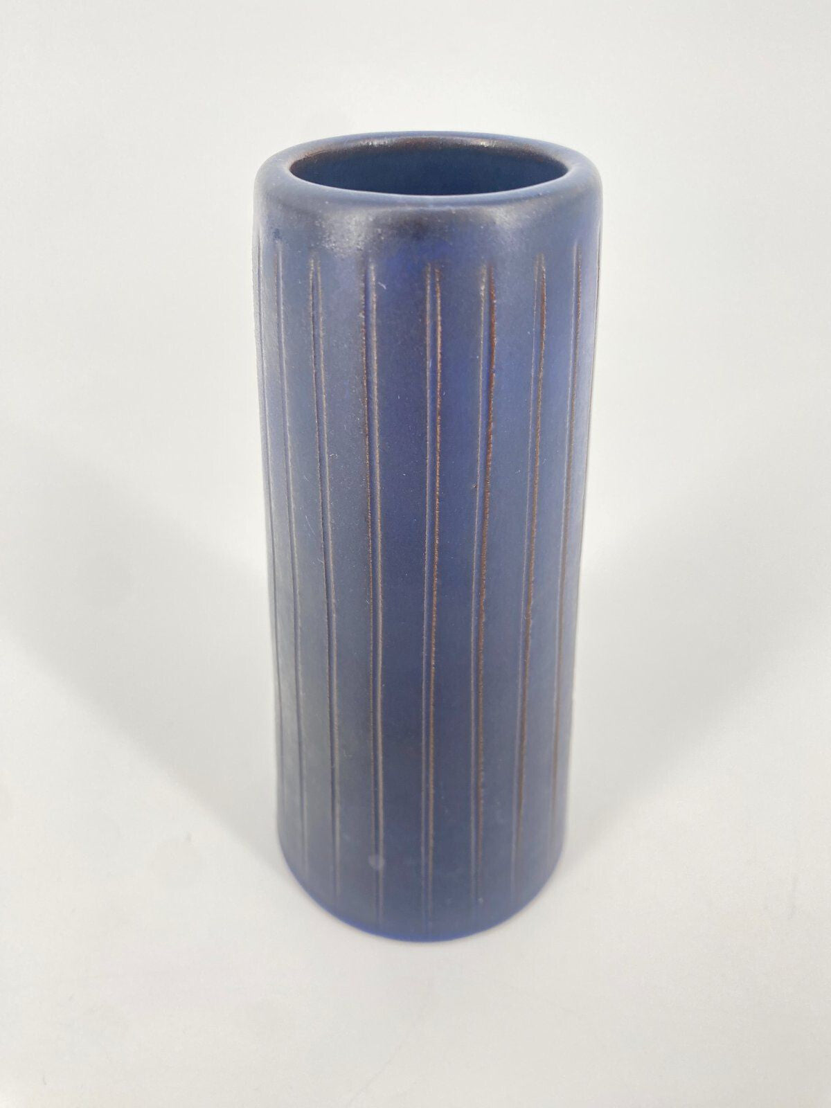 * VASE KERAMIK BLAU KLEIN VINTAGE MID CENTURY VINTAGE 60ER 70ER