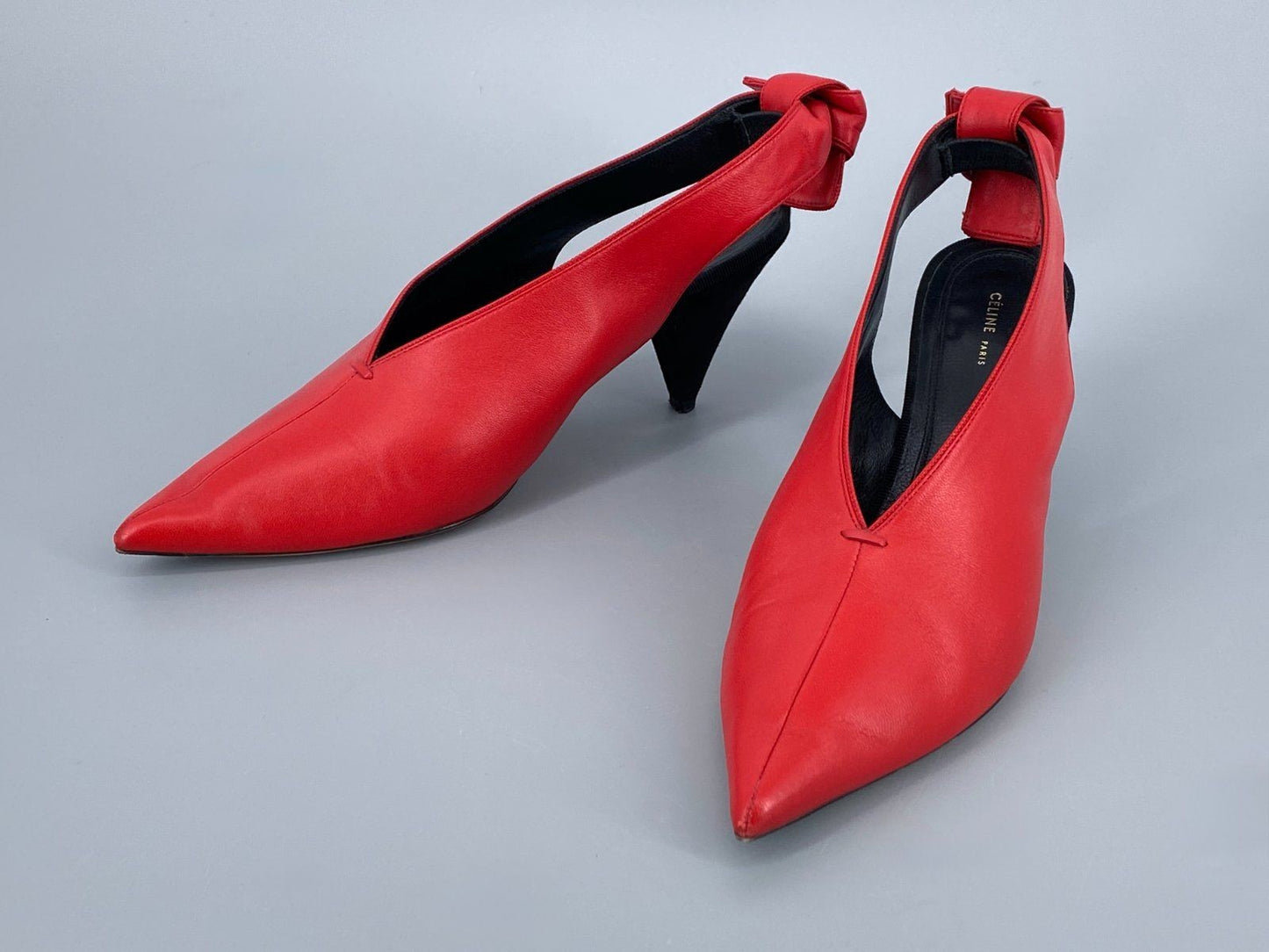 * DAMENSCHUHE CÉLINE PUMPS LEDER 39 FEUERROT ITALY PHOEBE PHILO
