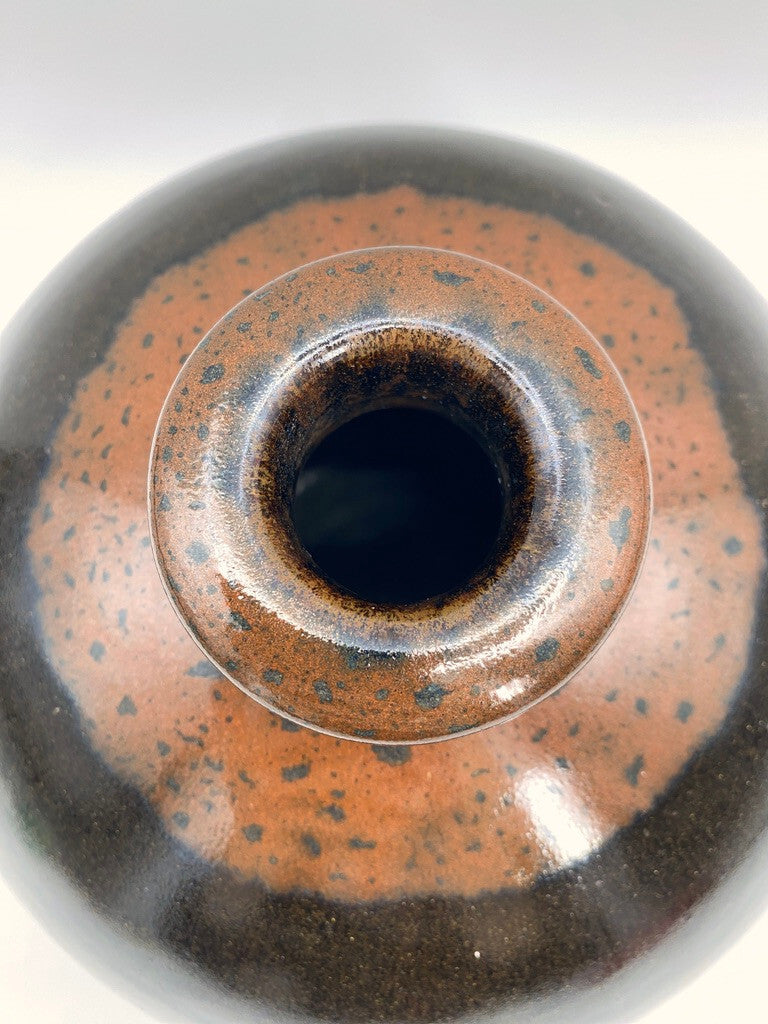 * STUDIOKERAMIK VASE RUND HORST KERSTAN KUGELVASE KERAMIK KUNST VINTAGE