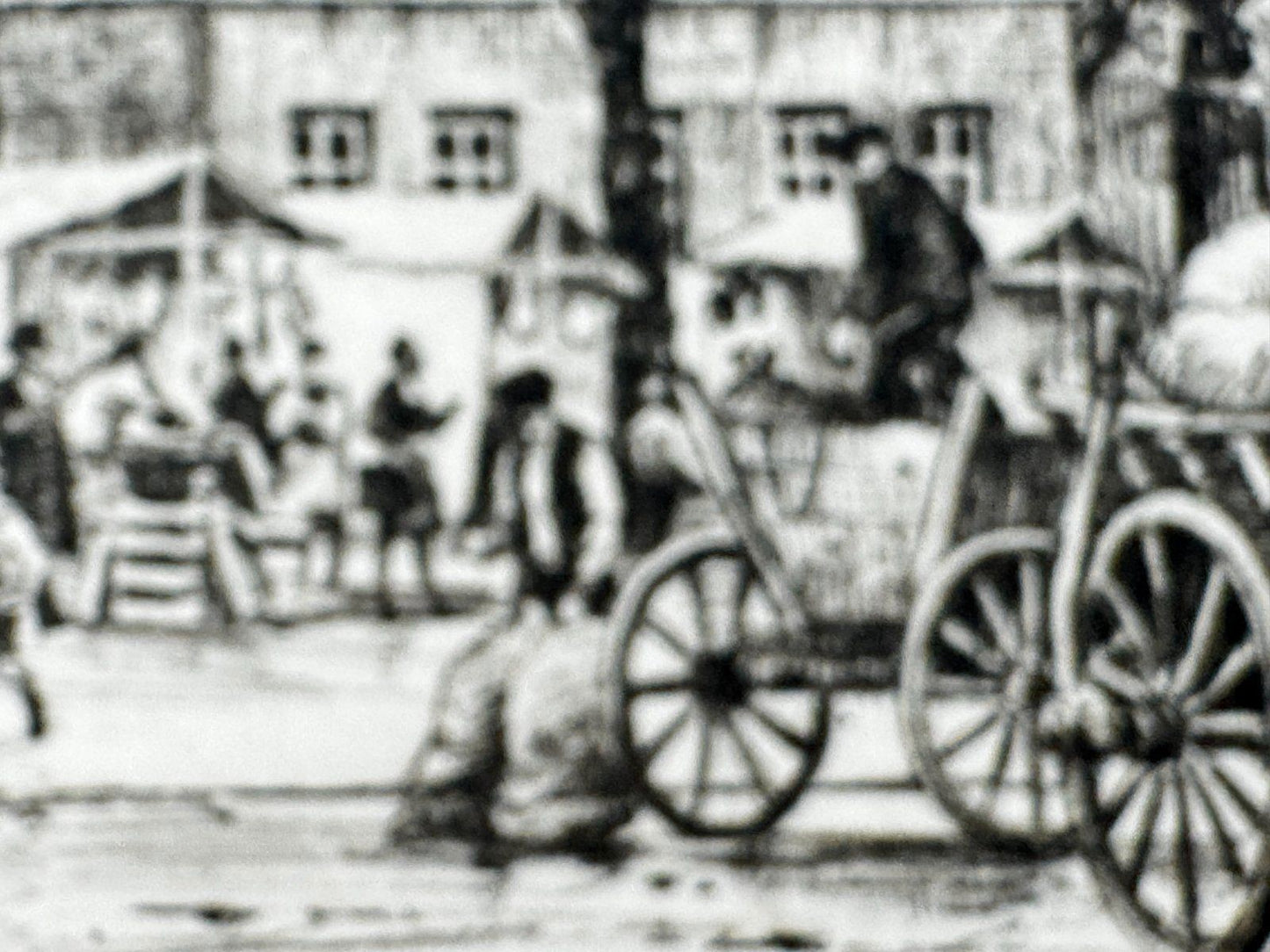 * HEINZ WEHLISCH RADIERUNG SCHALKE MARKT UM 1910 ANSICHT