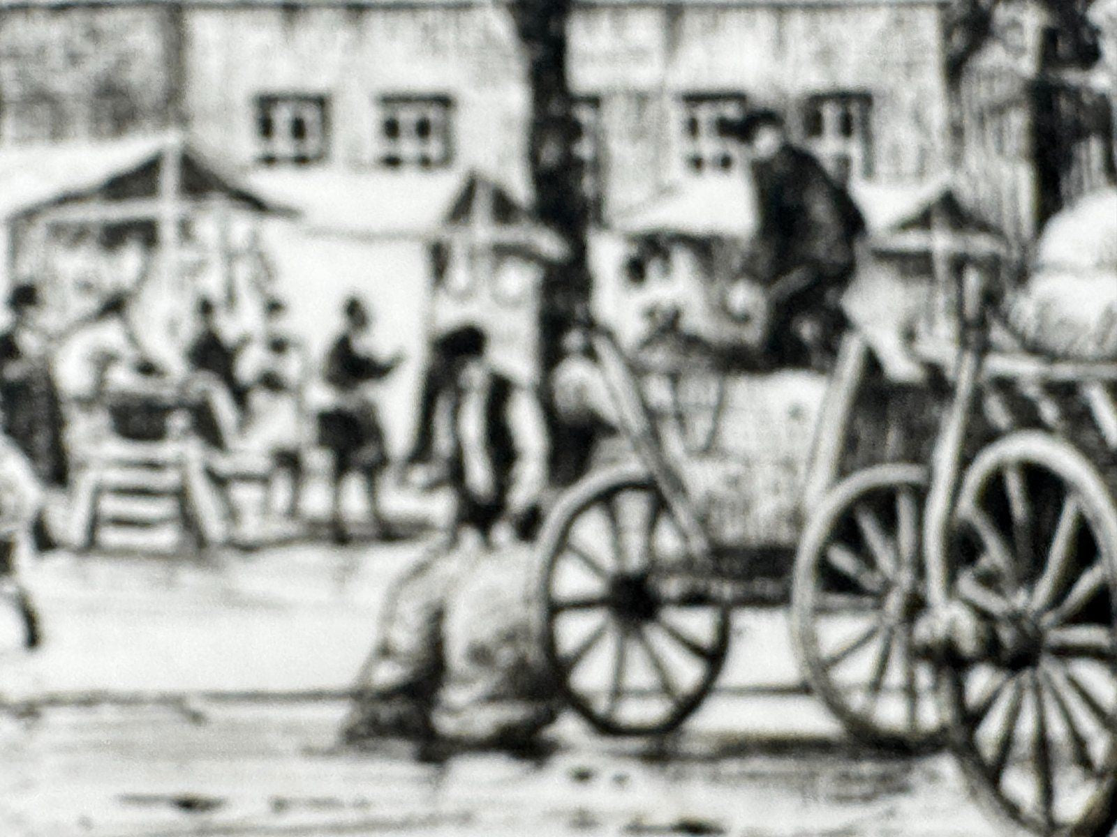 * HEINZ WEHLISCH RADIERUNG SCHALKE MARKT UM 1910 ANSICHT