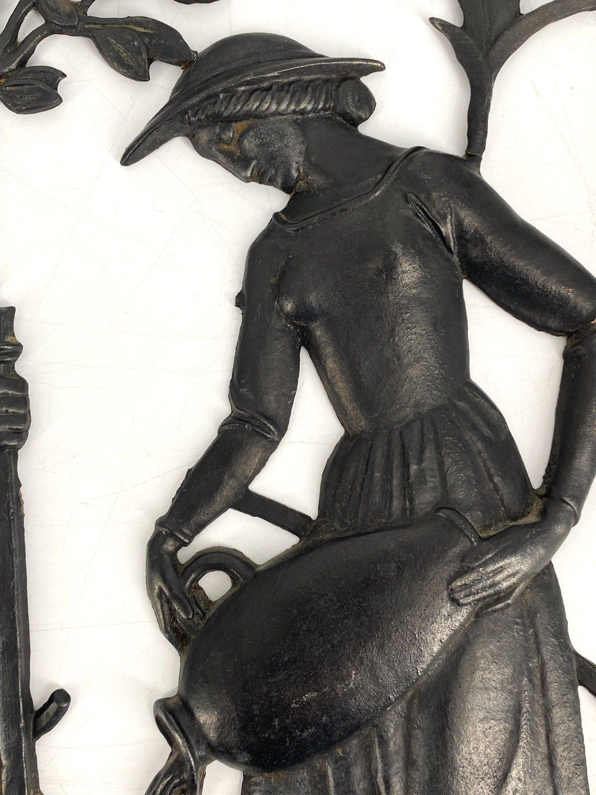 * WANDBILD GUSSEISEN FISCHER WISMAR BAUMPFLANZUNG RELIEF