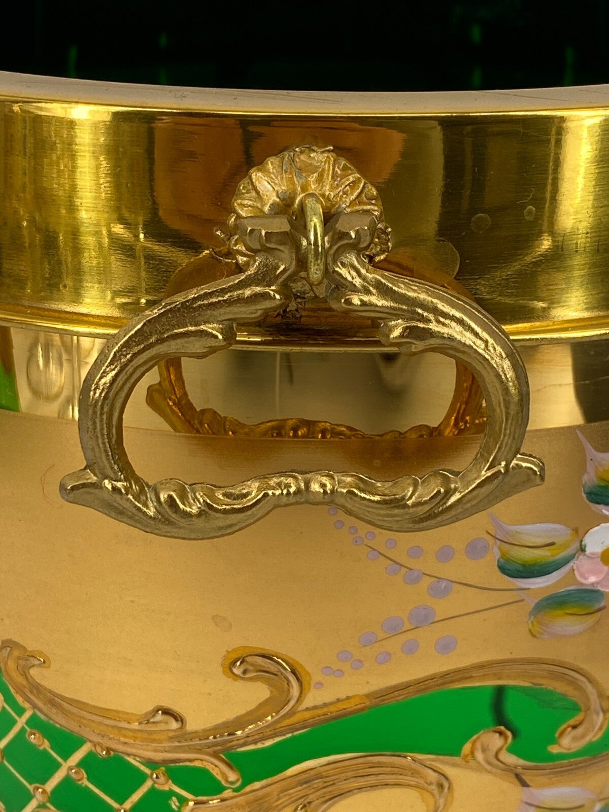 * MURANO SALVADORI TRE FUOCHI SEKTKÜHLER SEKT KÜBEL EIMER CHAMPAGNER  VASE GRÜN