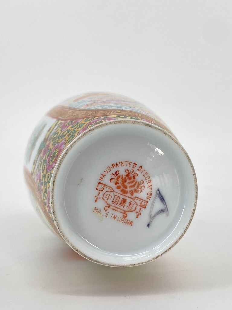 * VASE CHINA PORZELLAN ZHONGGUO ZHI ZAO CHINESISCH HANDBEMALT GOLD