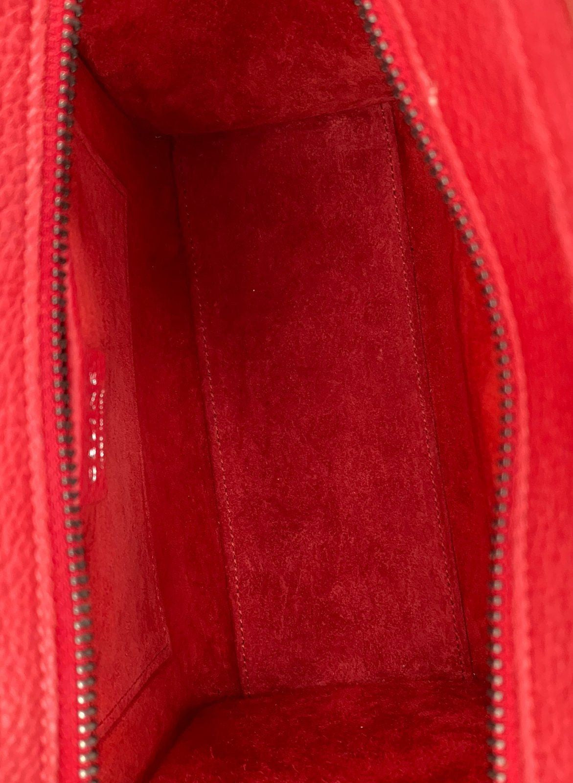 *HANDTASCHE CÉLINE LUGGAGE NANO LEDER POP RED SCHULTERRIEMEN ITAL