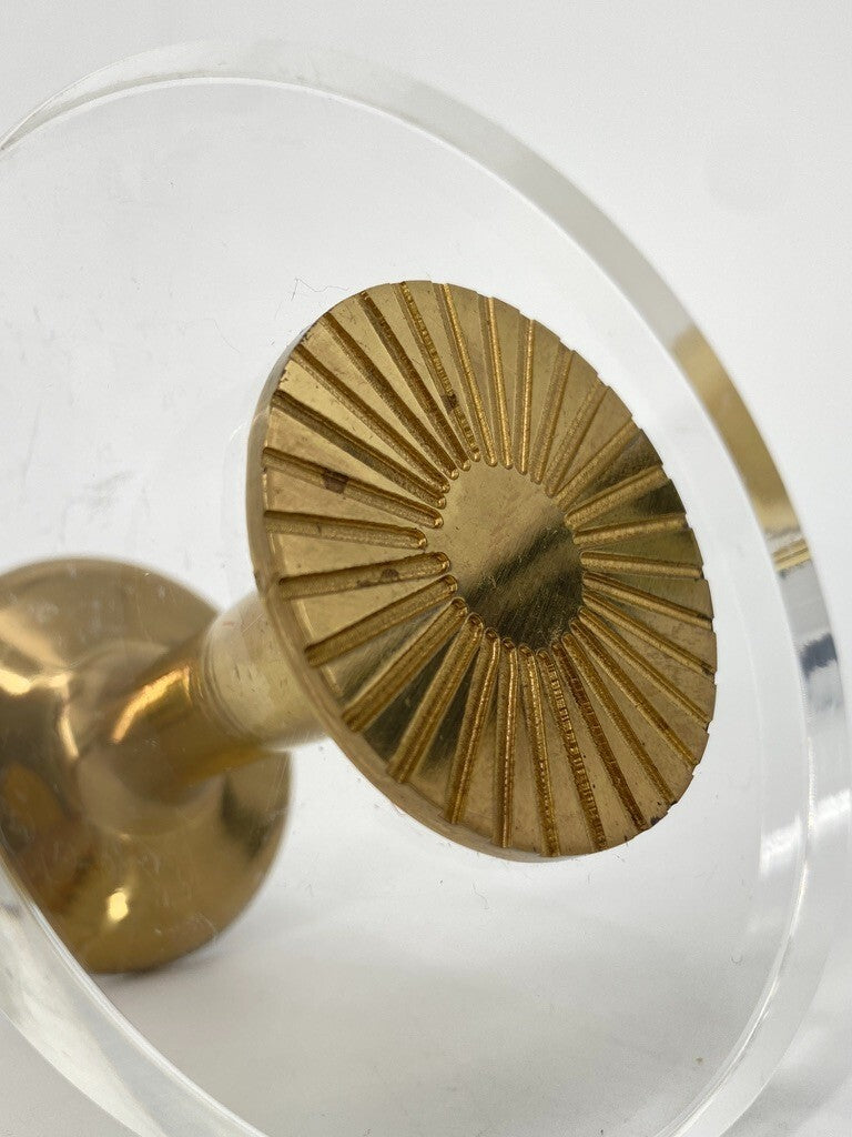 * 5 x PLEXIGLAS PLEXI MESSING GARDEROBENHAKEN VINTAGE MÖBELGRIFF 60ER