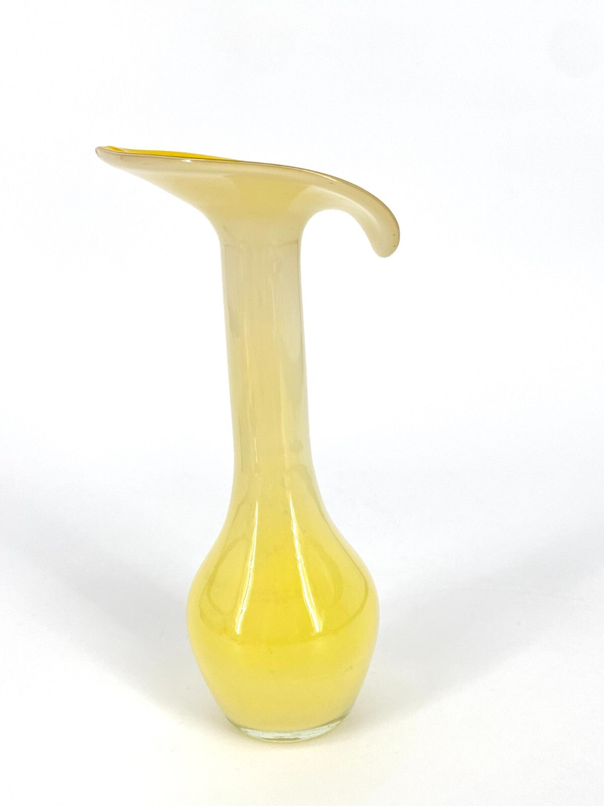 * VASE GLAS JACK IN THE PULPIT GELB 60ER MURANO LILY FLORAL