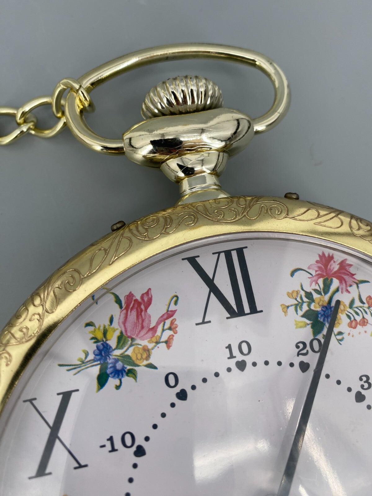 * THERMOMETER TASCHENUHR DEKO RETRO JUGENDSTIL KUNSTSTOFF