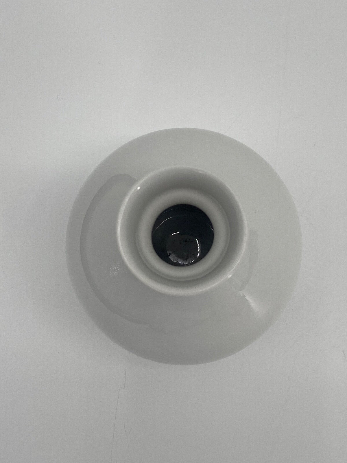 * KPM VASE HYAZINTHE WEISS PORZELLAN HÖHE 14,5 cm 1. WAHL BAUCHIG RUND