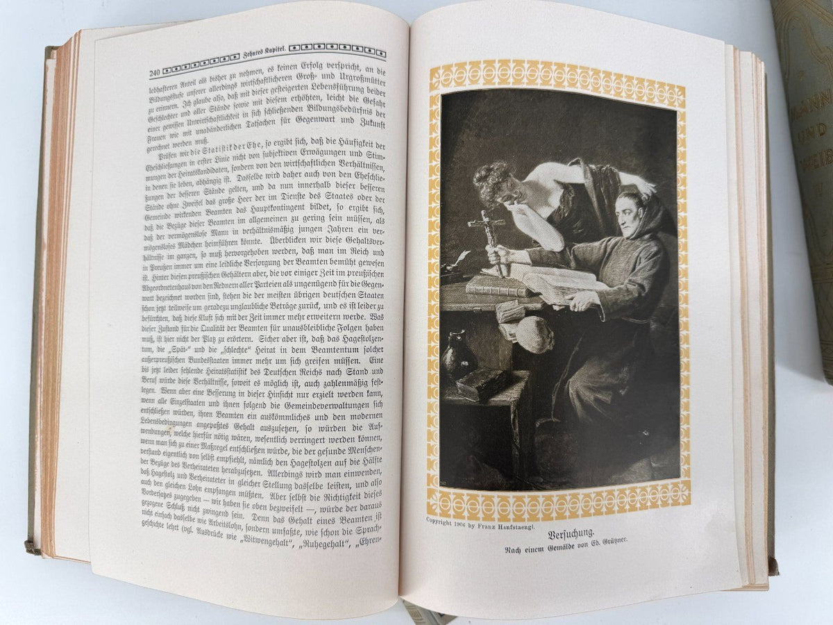BAND 1-4 BUCH MANN UND WEIB KULTURLEBEN 1910 KOSSMANN WEISS