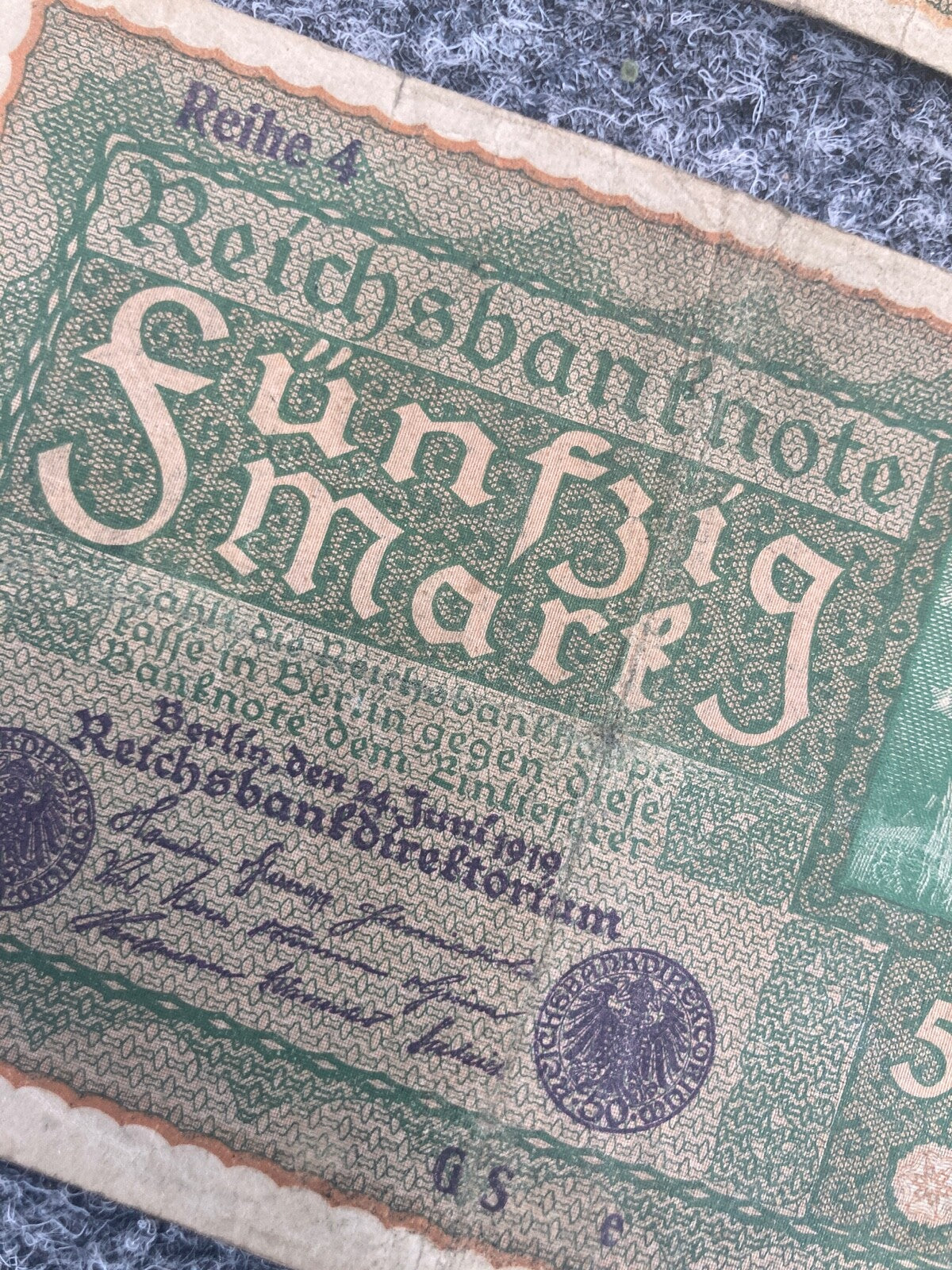 KONVOLUT REICHSBANKNOTEN FÜNFZIG MARK 50 500 1000 DARLEHENSKASSE 1915-1922