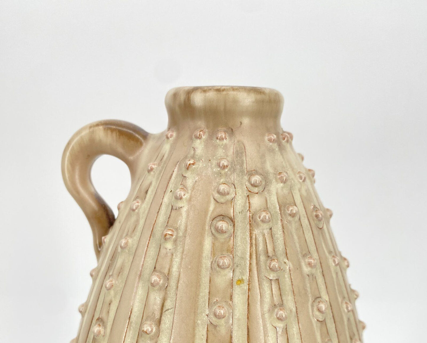 * VASE KERAMIK STUDIOKERAMIK VINTAGE GROß BEIGE FLASCHE