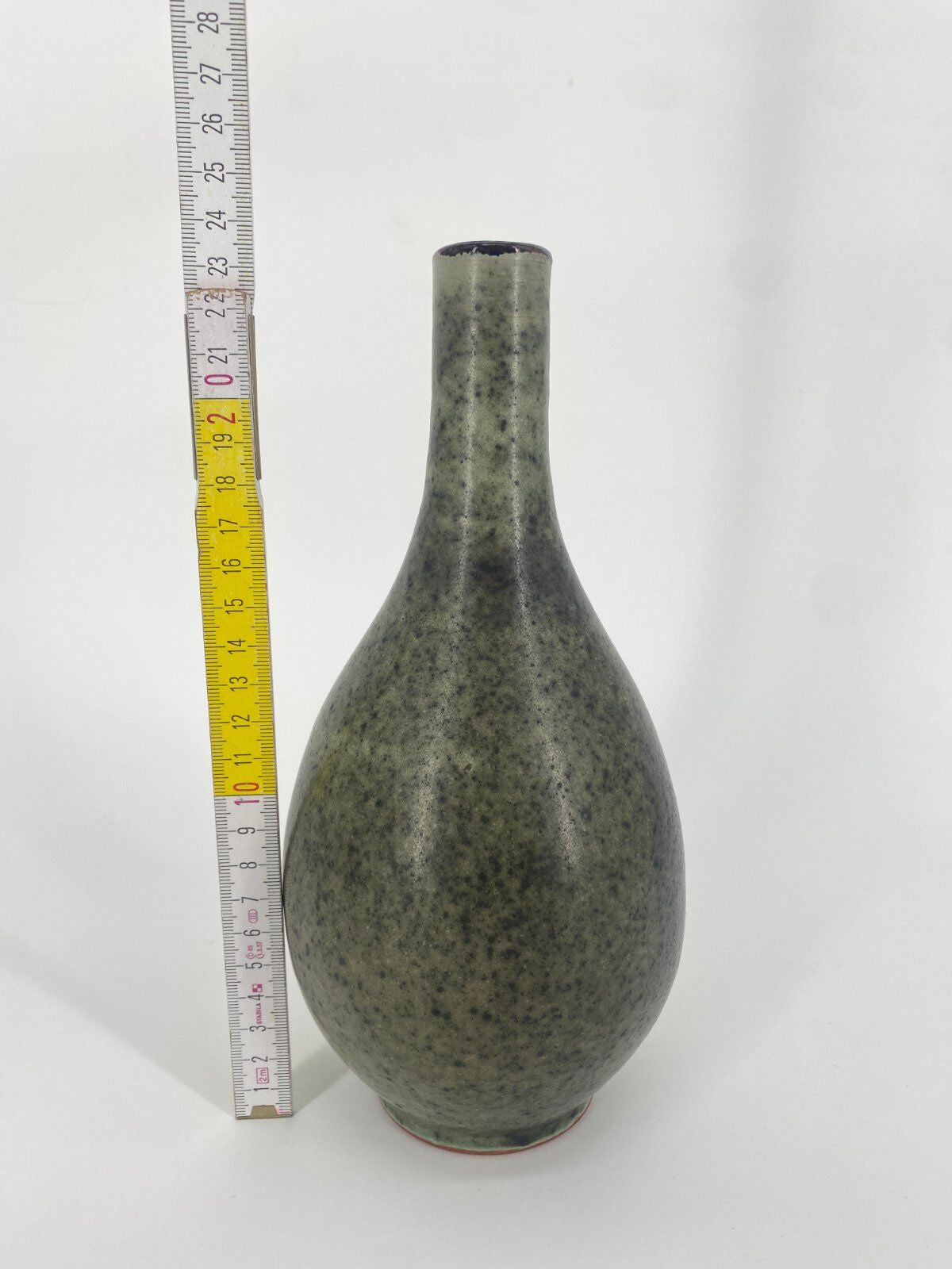 *STUDIOKERAMIK VASE GARMANN RÖMHILD GRÜN GESPRENKELT VINTAGE 23CM