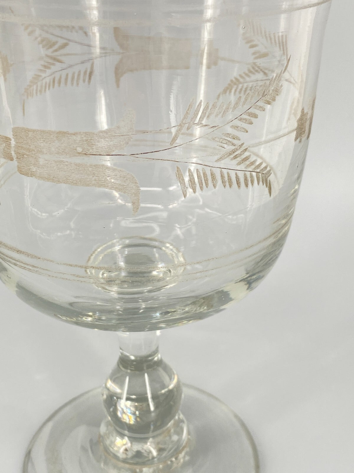 * PRUNKGLAS 23 CM POKAL GROßES GLAS VASE KELCH ANTIK GESCHLIFFEN