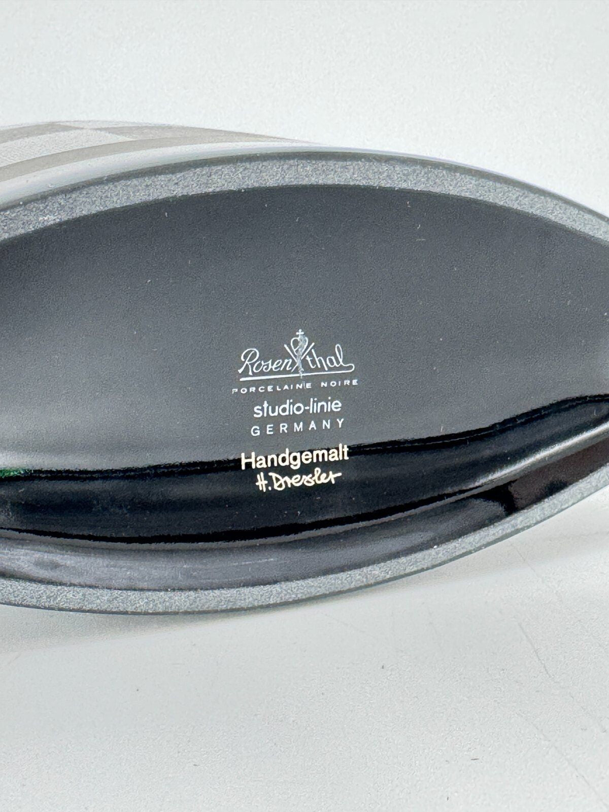 * ROSENTHAL VASE H. DRESLER HANDBEMALT STUDIO LINIE SCHWARZ VINTAGE 80ER
