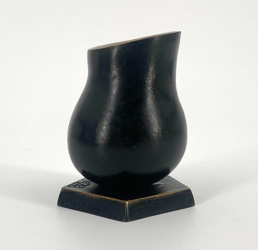 * BG M. BONETTI E. GAROUSTE BLOME BRONZE VASE KUNSTOBJEKT