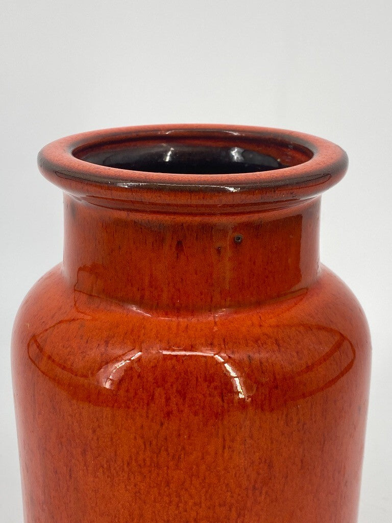 * STUDIOKERAMIK KERAMIK VASE ORANGE 70ER MID CENTURY VINTAGE GLASUR