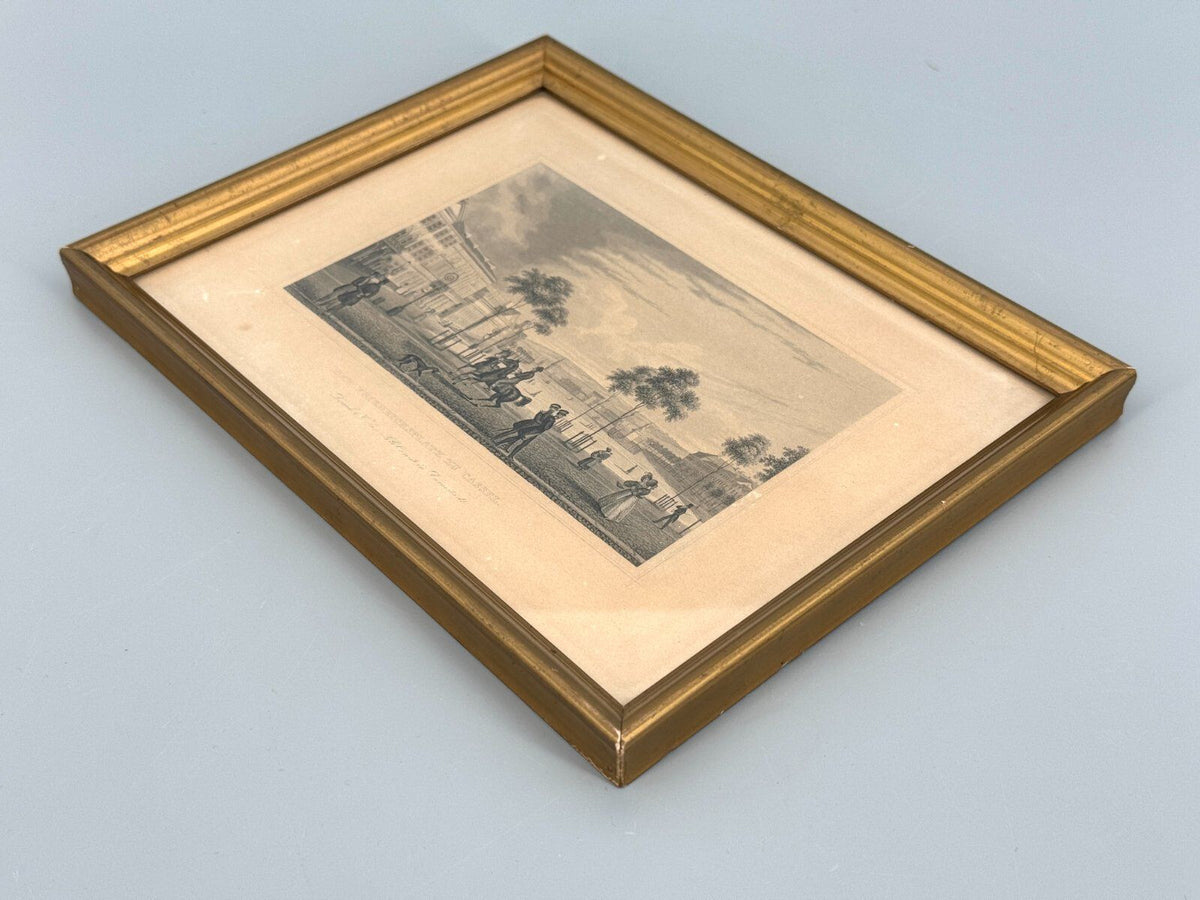 *STAHLSTICH KASSEL FRIEDRICHSPLATZ ANTIK GERAHMT DRUCKGRAFIK 1850