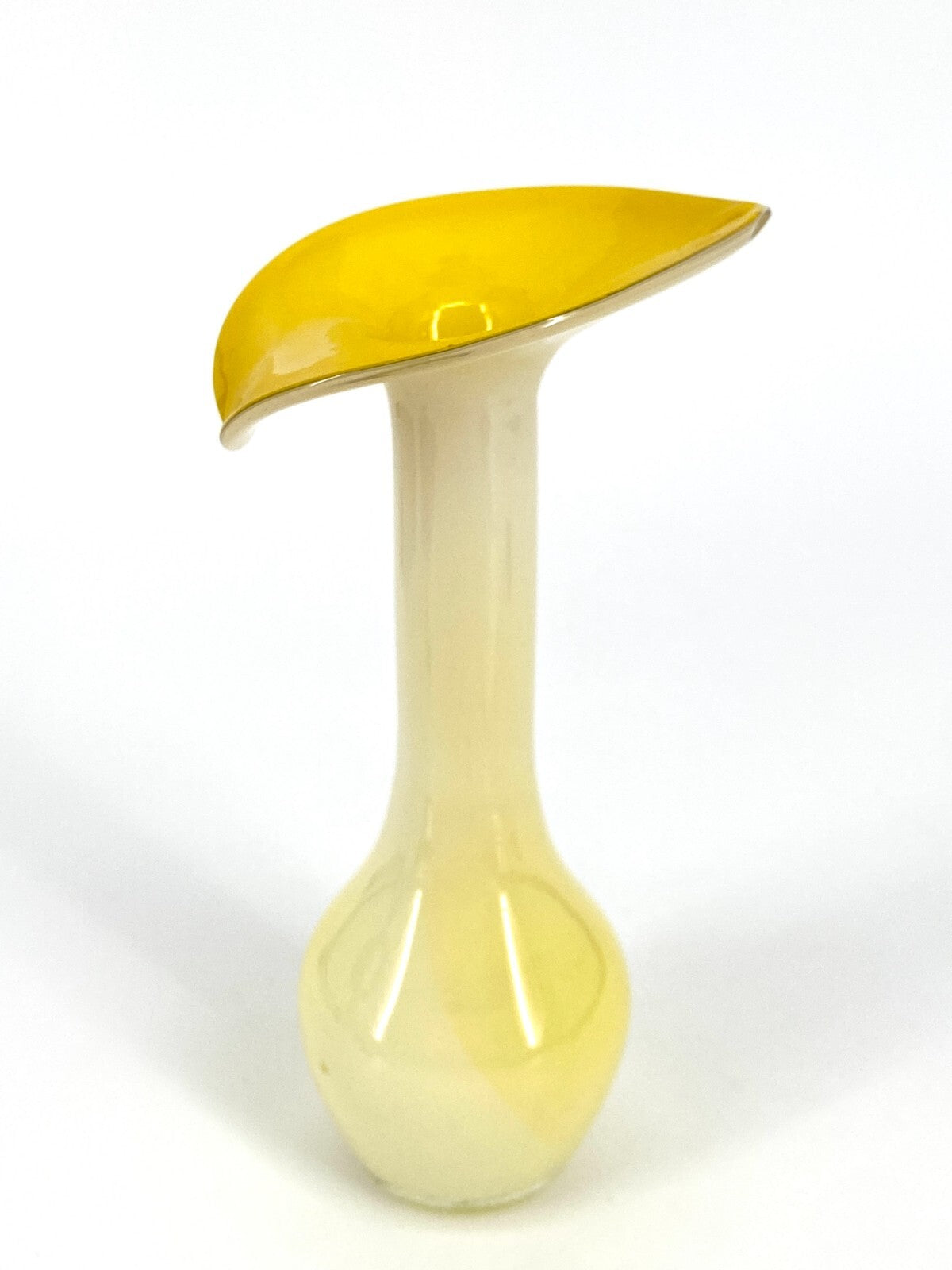 * VASE GLAS JACK IN THE PULPIT GELB 60ER MURANO LILY FLORAL