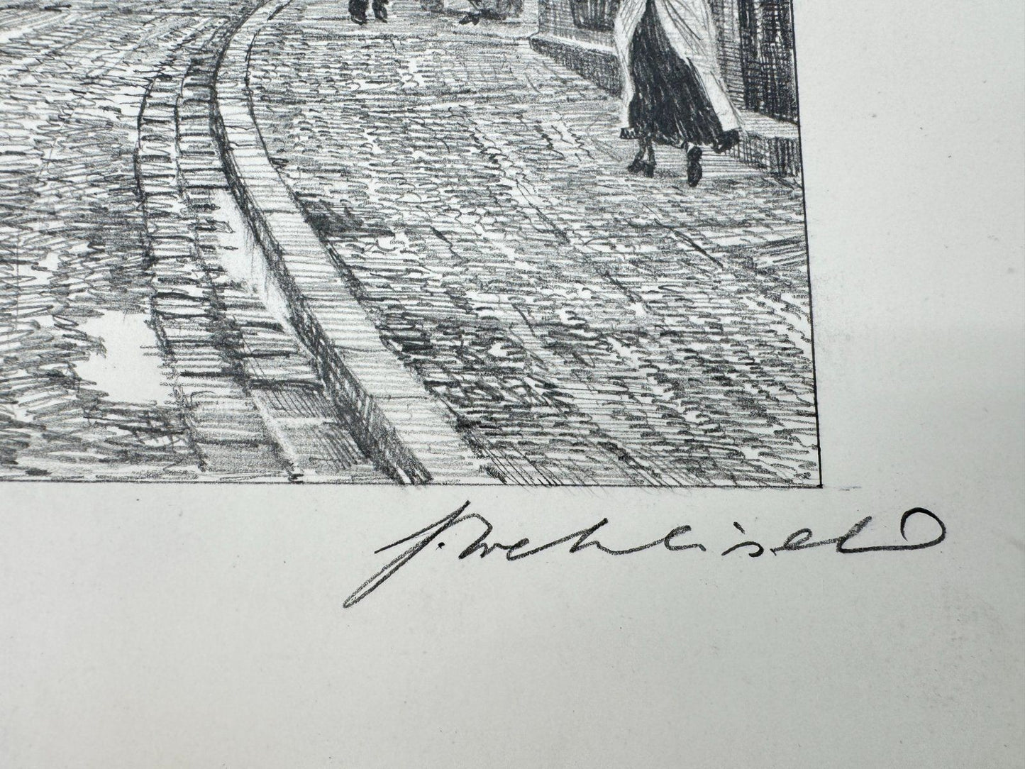 * HEINZ WEHLISCH ZEICHNUNG ITZEHOE SANDBERG UM 1912 ANSICHT