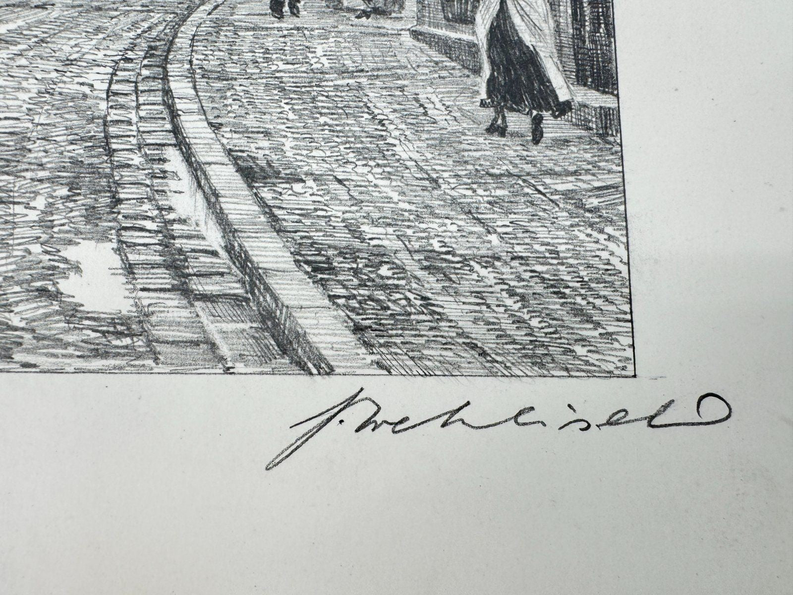 * HEINZ WEHLISCH ZEICHNUNG ITZEHOE SANDBERG UM 1912 ANSICHT