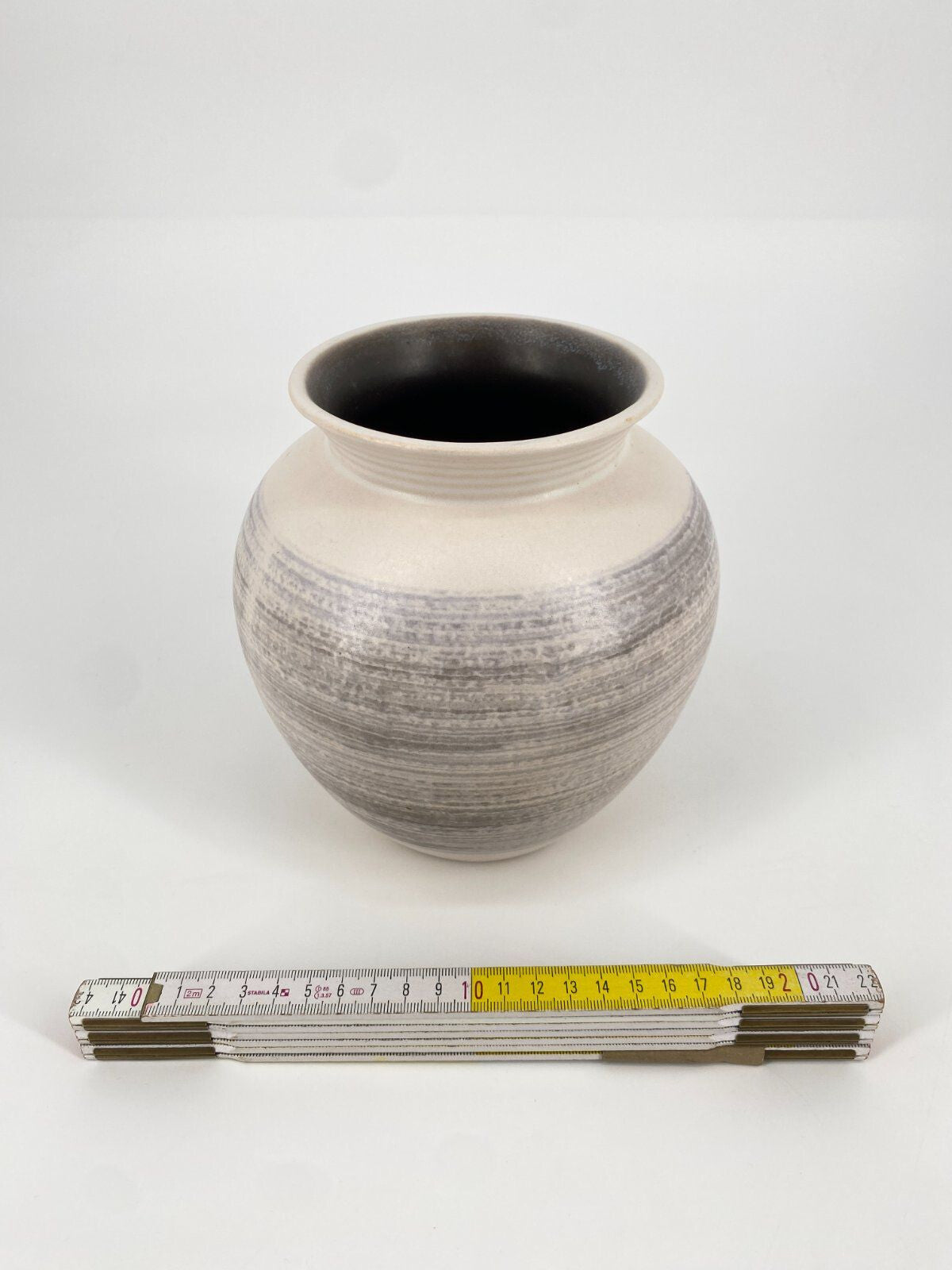 * VASE KERAMIK VEB HALDENSLEBEN 2984A GRAU STUDIOKERAMIK VINTAGE TON RETRO