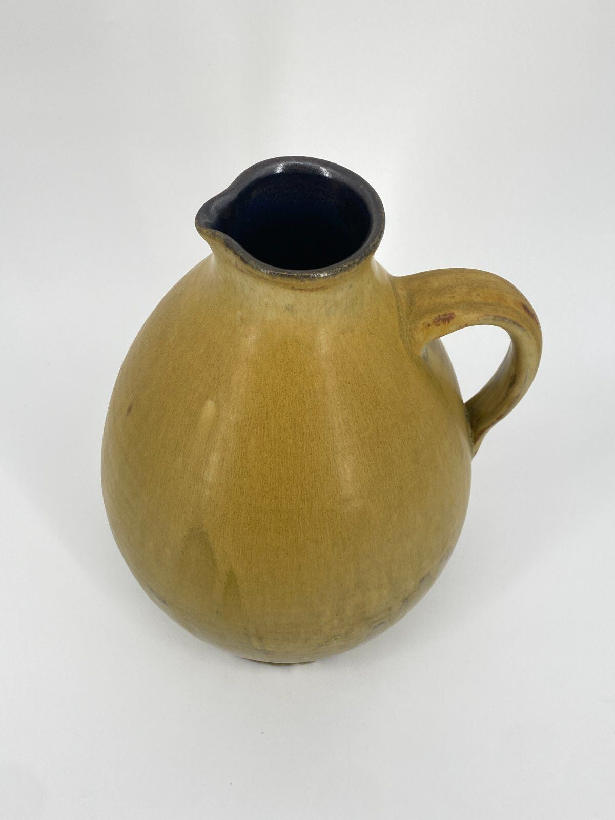 *STUDIO KERAMIK KRUG VASE H. SCHULZE CRINITZ GELB LAUFGLASUR 70ER FAT LAVA