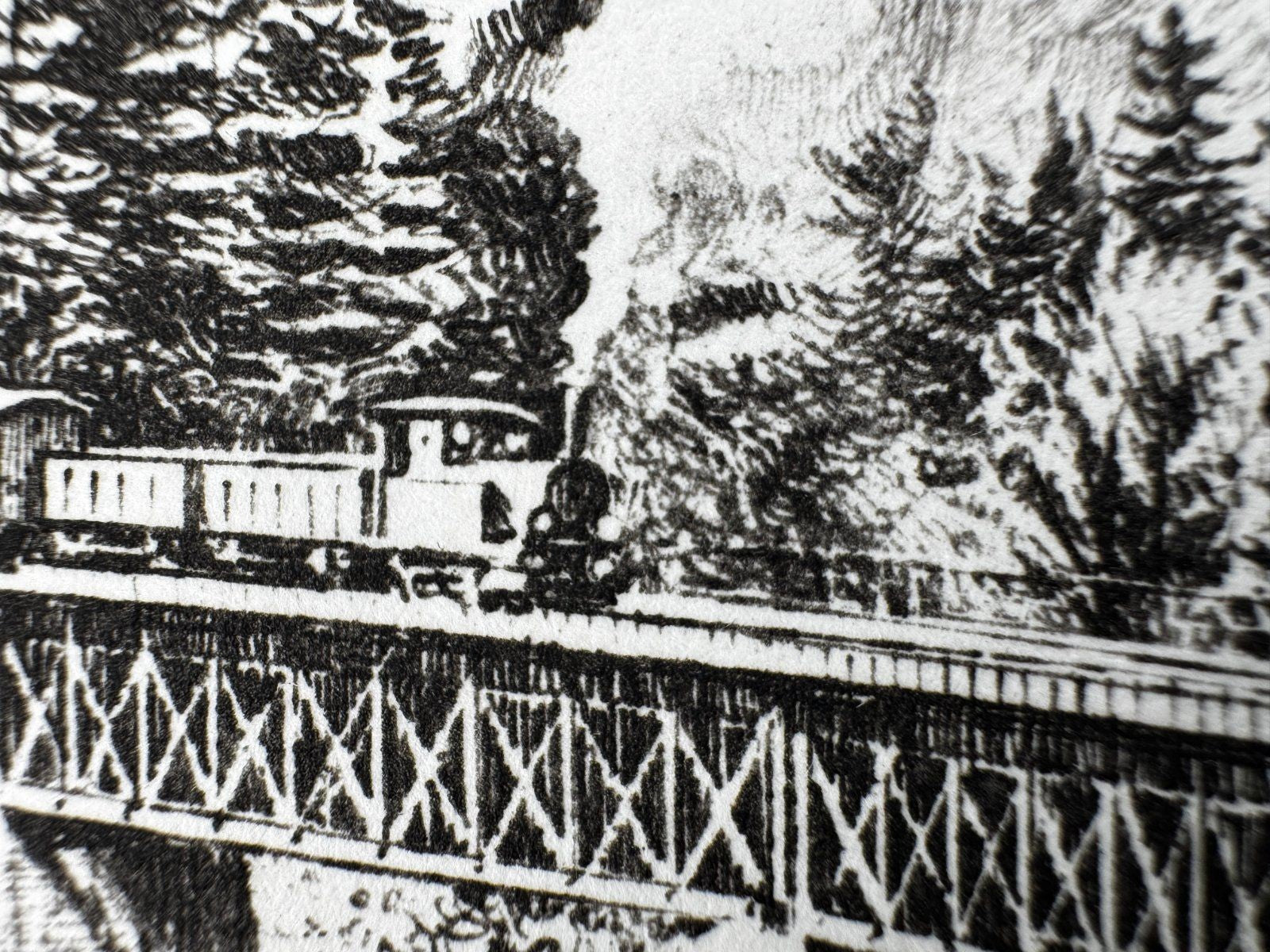 * HEINZ WEHLISCH RADIERUNG RAVENNA VIADUKT UM 1900 ANSICHT