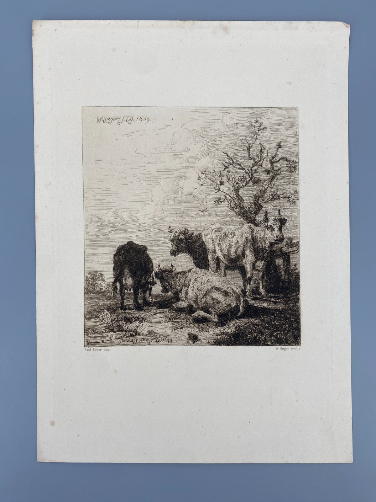 *5x RADIERUNG WILLIAM UNGER GEMÄLDEN TIZIANO HALS VERMEER DRUCK GRAFIK ANTIK