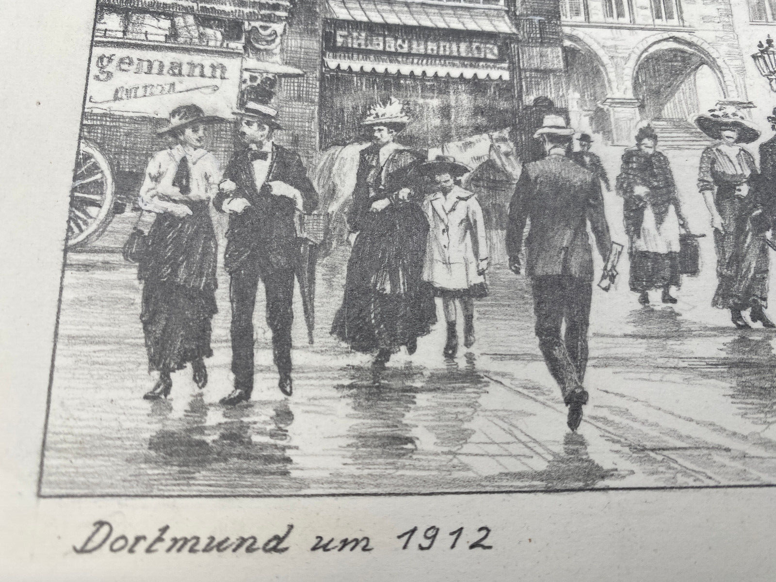 HEINZ WEHLISCH DEUTSCHER KÜNSTLER ZEICHNUNG DORTMUND UM 1912 HANDSIGNIERT