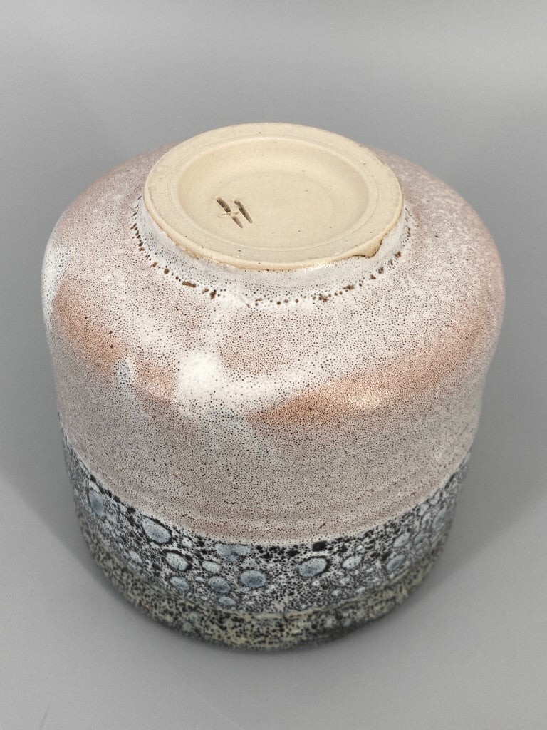 * VASE ÜBERTOPF STUDIOKERAMIK LAVA KERAMIK SIGNIERT H MID CENTURY DESIGN