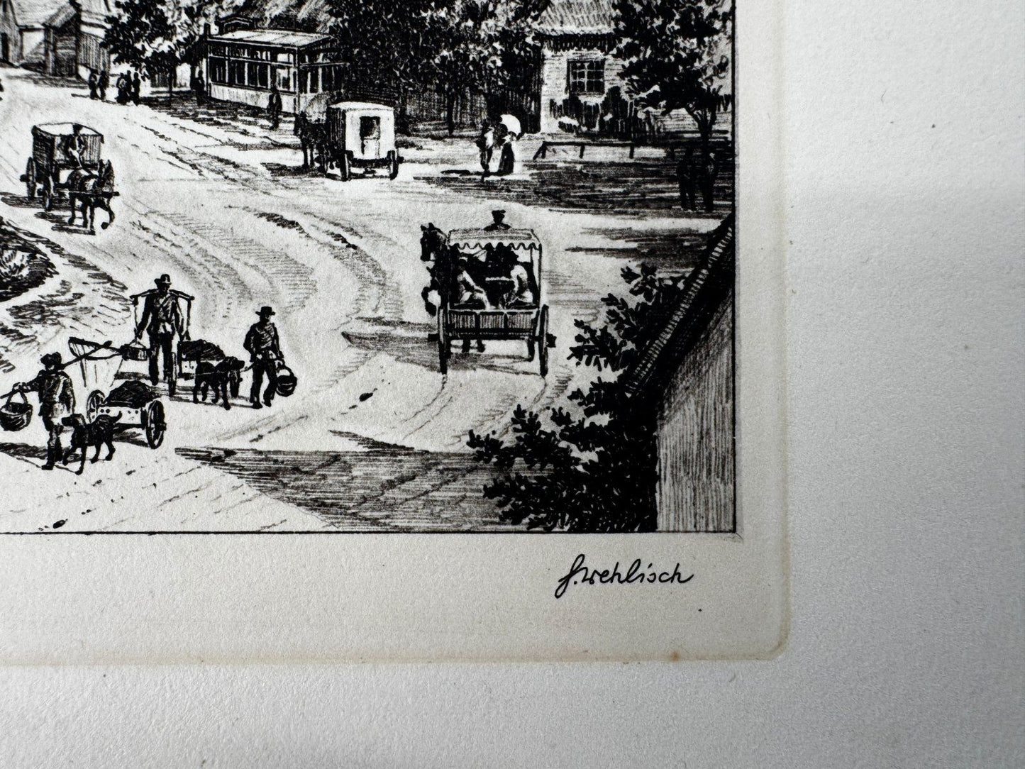 * HEINZ WEHLISCH ORIGINAL RADIERUNG DUHNEN UM 1911 ANSICHT