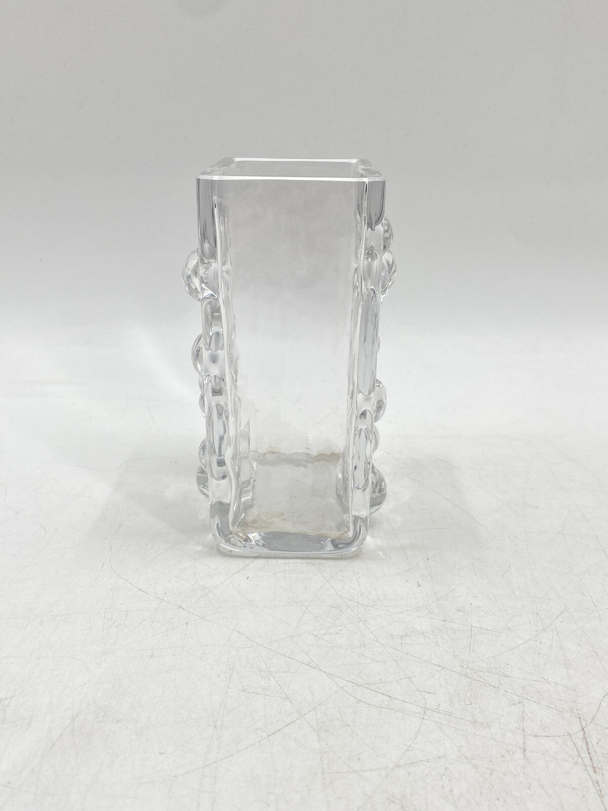 * WMF ERICH JACHMANN BUBBLE VASE GLASVASE GLAS NOPPEN BLOCKVASE VINTAGE 60ER