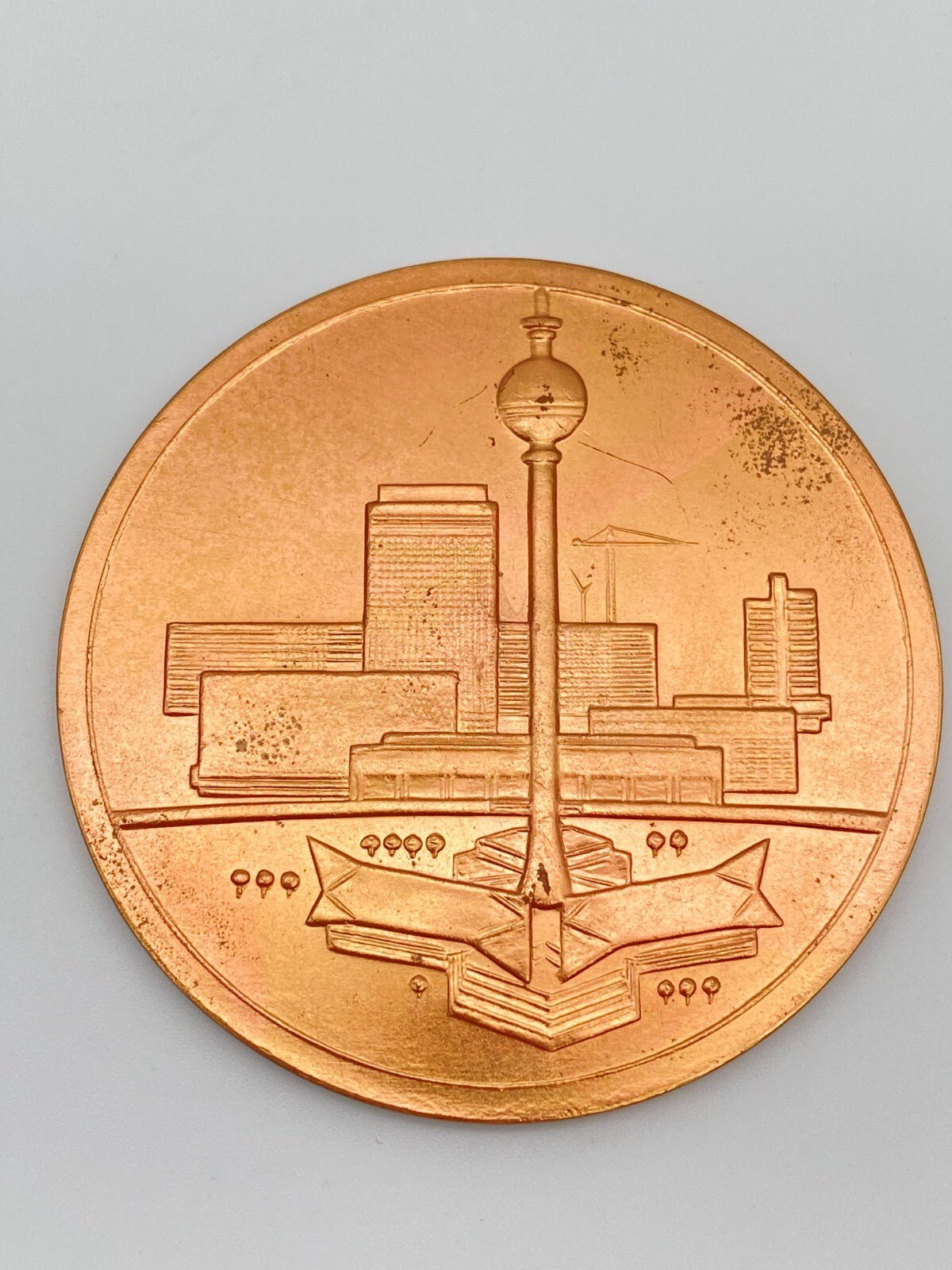 DDR MEDAILLE 25 JAHRE VEB KOMBINAT TIEFBAU BERLIN 1950 BIS 1975 20.JAHRESTAG