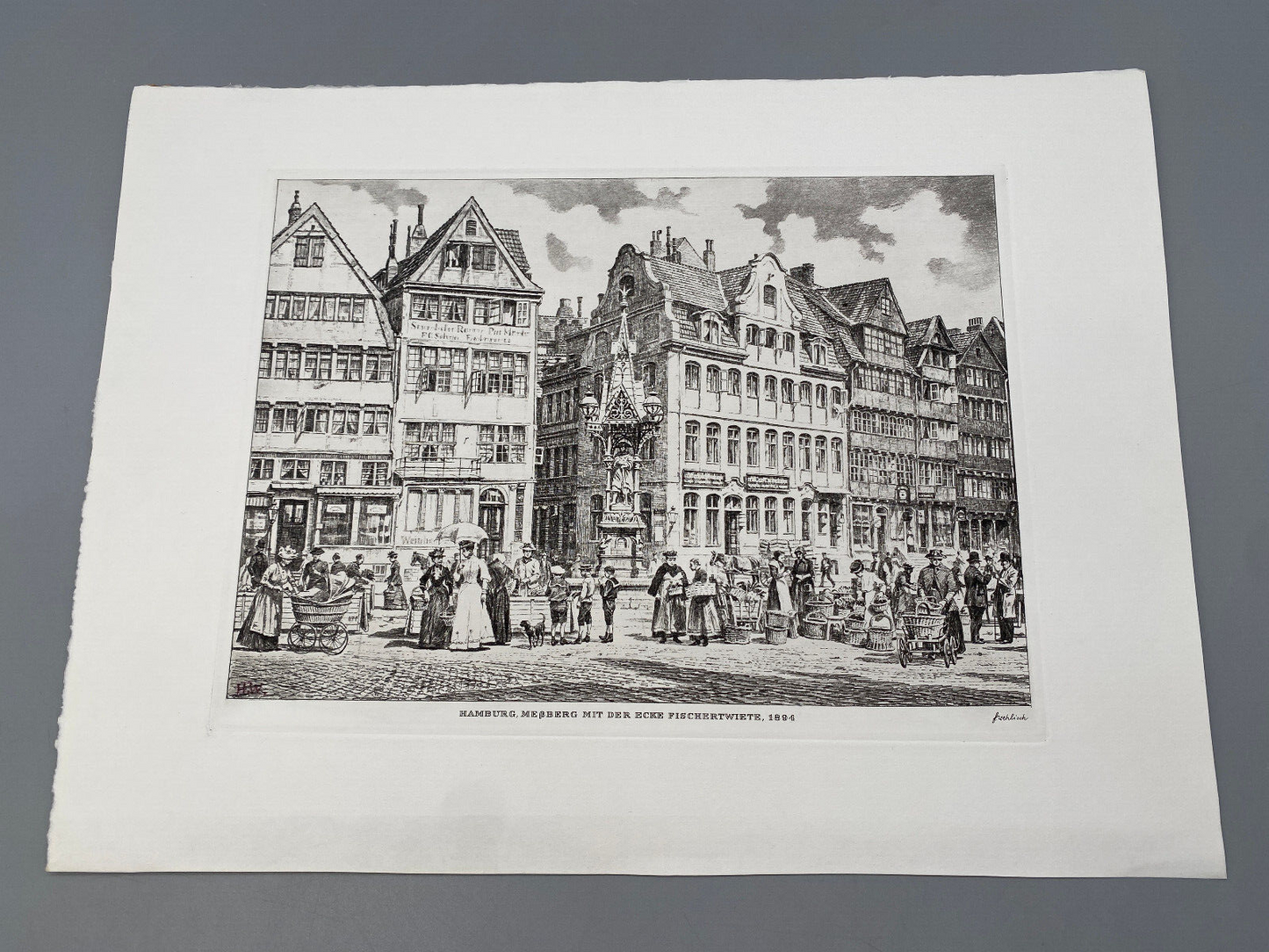 HEINZ WEHLISCH DEUTSCHER KÜNSTLER RADIERUNG HAMBURG 1894 HANDSIGNIERT