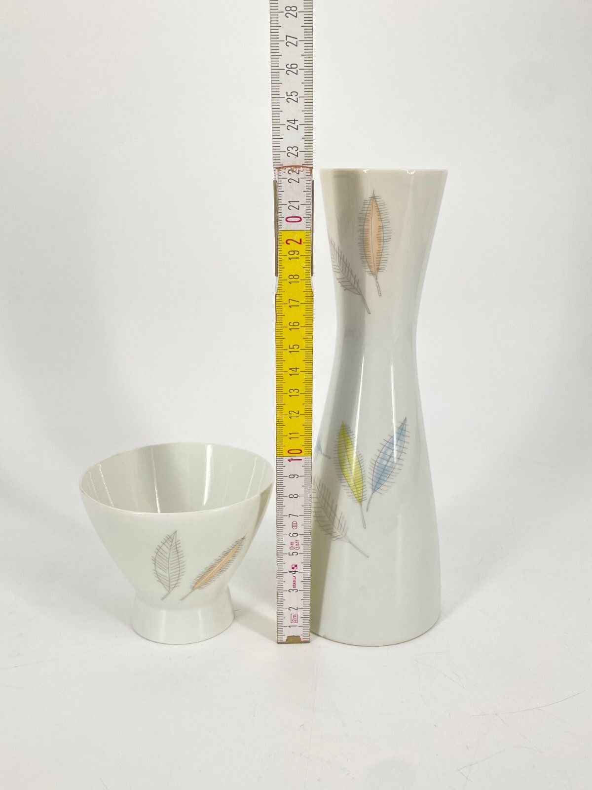 * 2x ROSENTHAL VASE SCHALE 2000 BUNTE BLÄTTER PORZELLAN