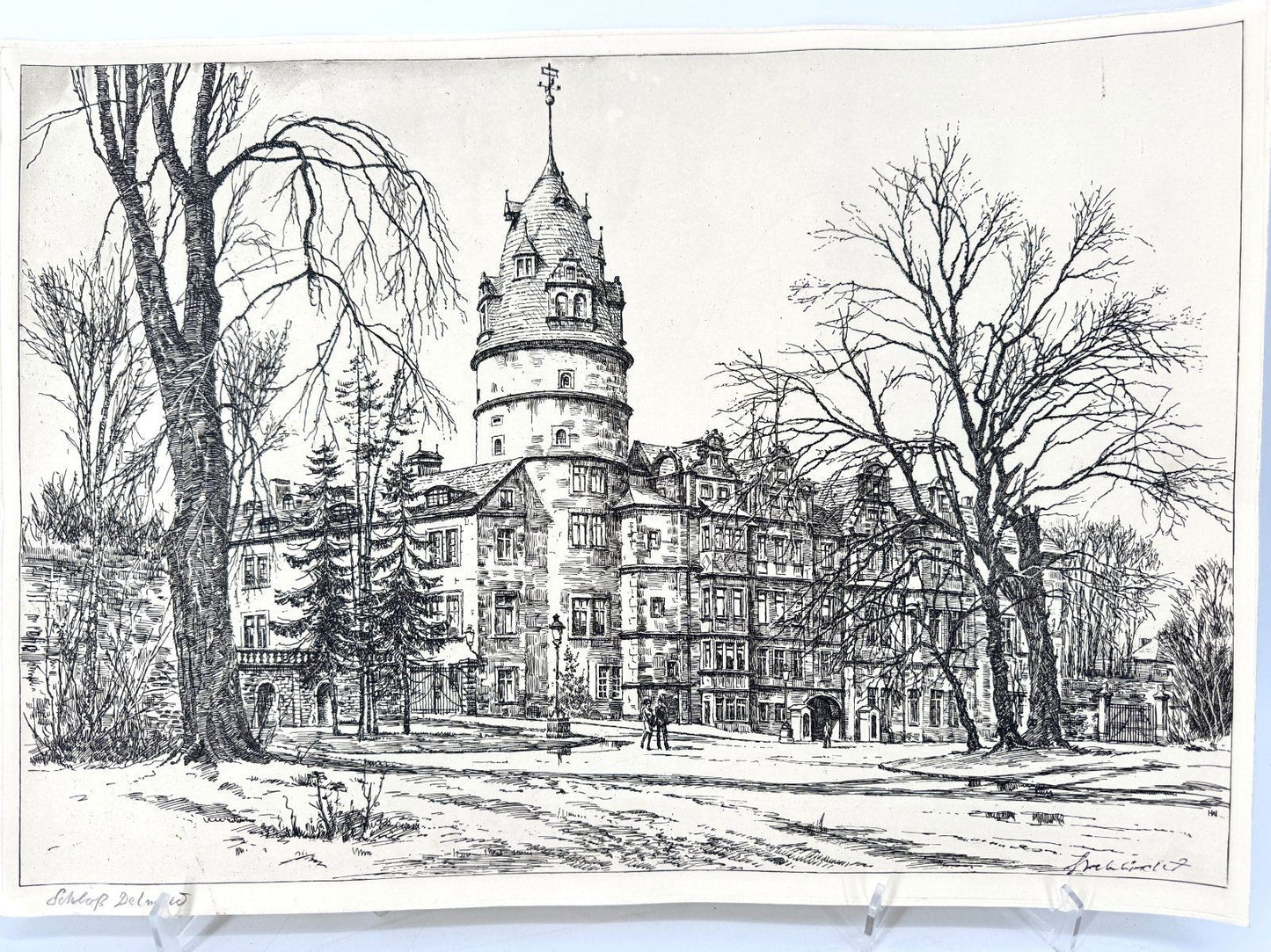 * GRAFIK DRUCKGRAFIK DETMOLD SCHLOSS OSTWESTFALEN WEHLISCH