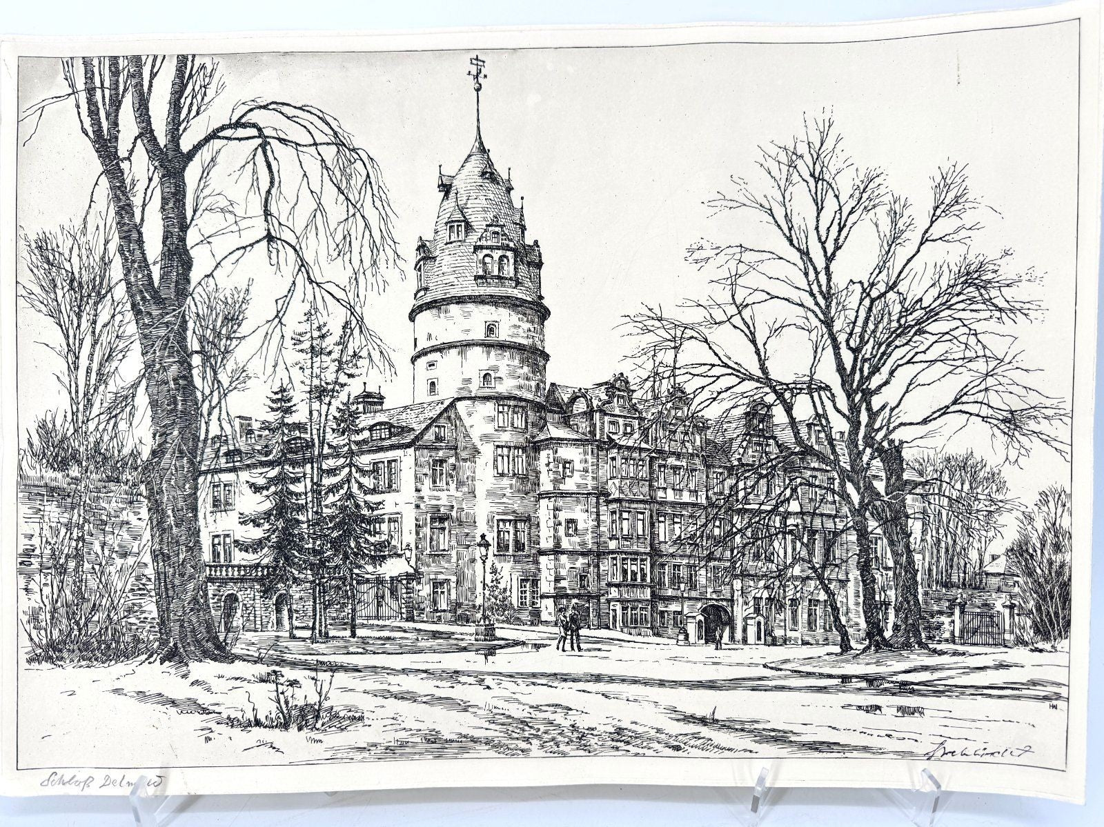 * GRAFIK DRUCKGRAFIK DETMOLD SCHLOSS OSTWESTFALEN WEHLISCH