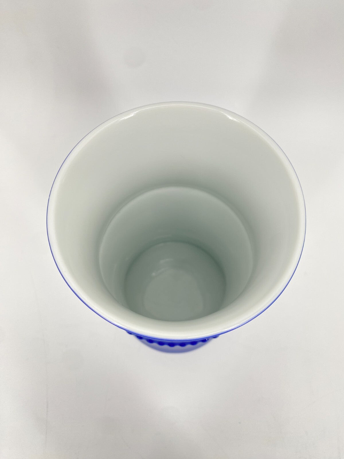 * VASE ALESSI TENDENTSE MICHAEL GRAVES PORZELLAN BLAU 80ER VINTAGE