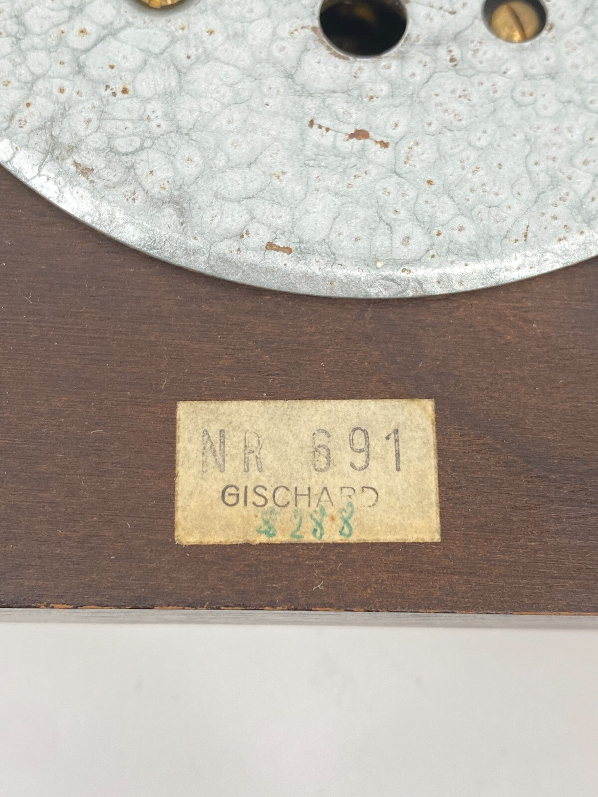 * WETTERSTATION GISCHARD BAROMETER THERMOMETER HOLZ VINTAGE