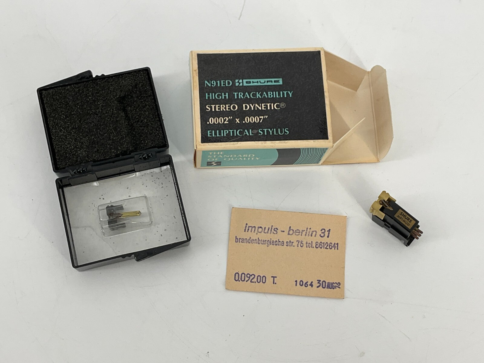 *SHURE SHURE M-91 ED ORIGINAL NADEL ERSATZNADEL TONABNEHMER OVP ORIGINAL
