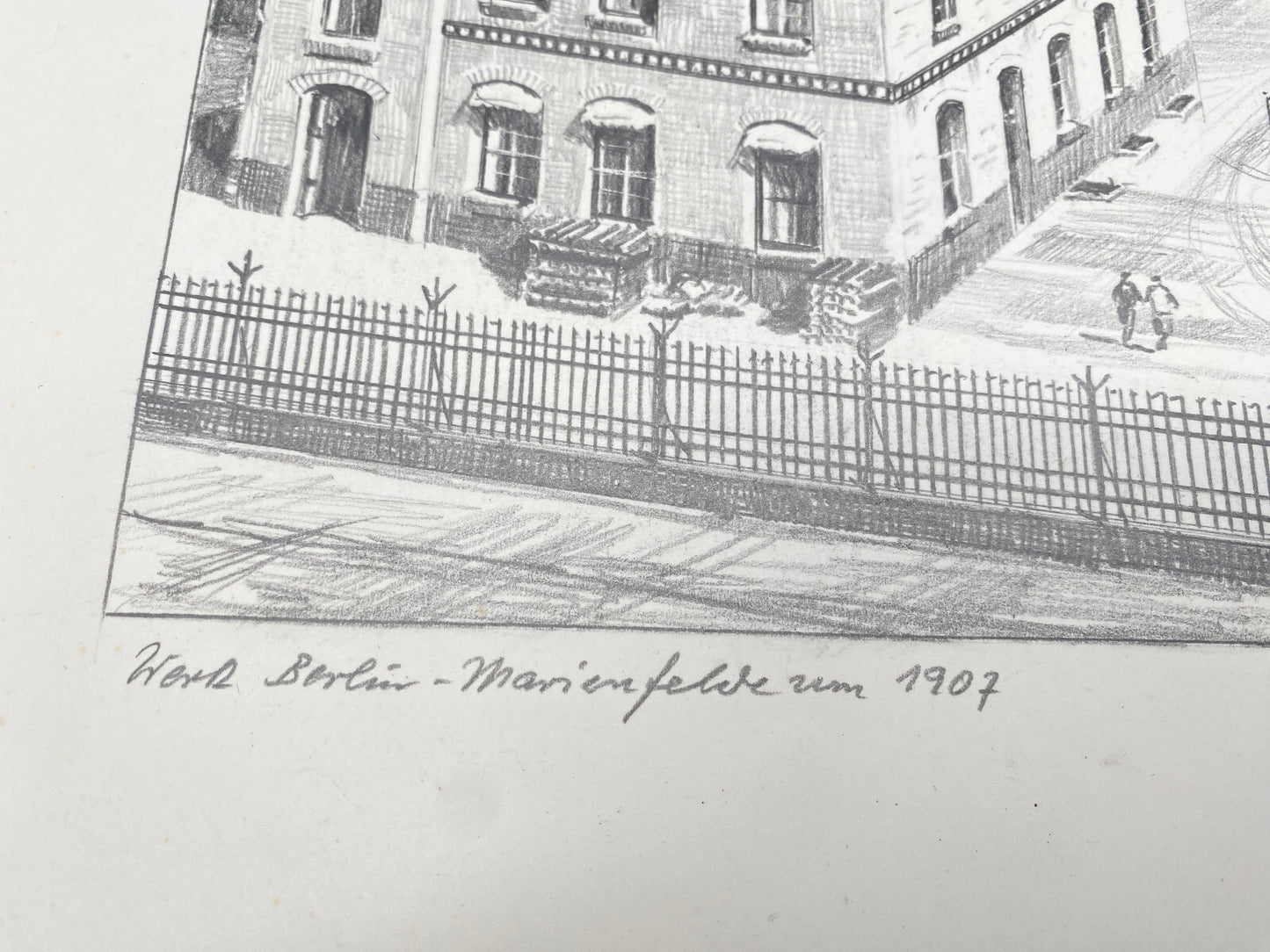 HEINZ WEHLISCH WERK BERLIN MARIENFELDE UM 1907 ORIGINAL ZEICHNUNG HANDSIGNIERT