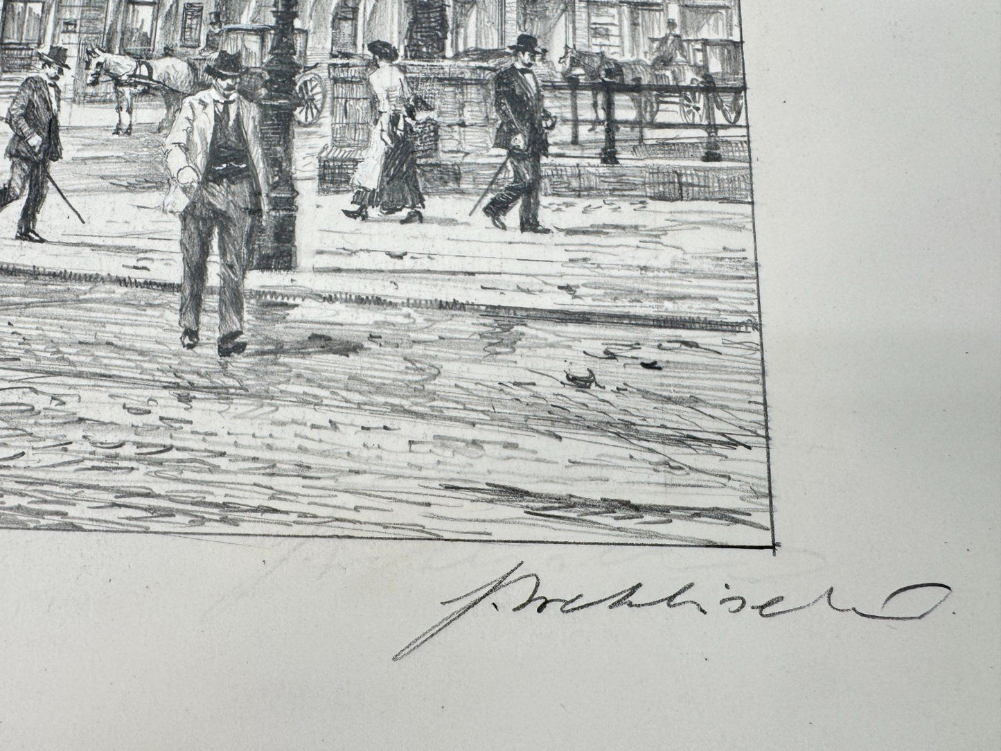 * HEINZ WEHLISCH ZEICHNUNG ORANIENPLATZ BERLIN UM 1912 ANSICHT