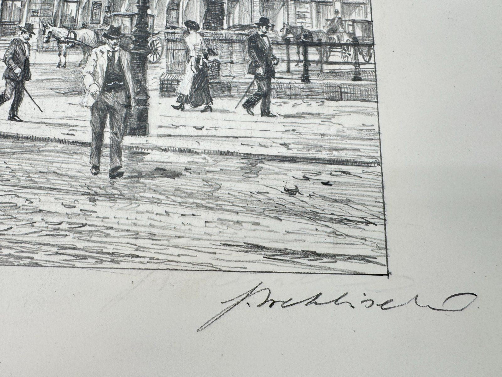 * HEINZ WEHLISCH ZEICHNUNG ORANIENPLATZ BERLIN UM 1912 ANSICHT
