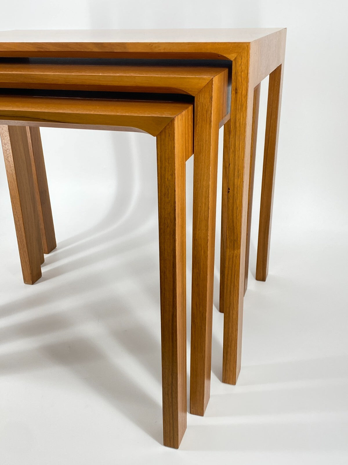 * SATZTISCHE BEISTELLTISCHE TEAK WILHELM RENZ REX RAAB 1960ER 3ER SET VINTAGE