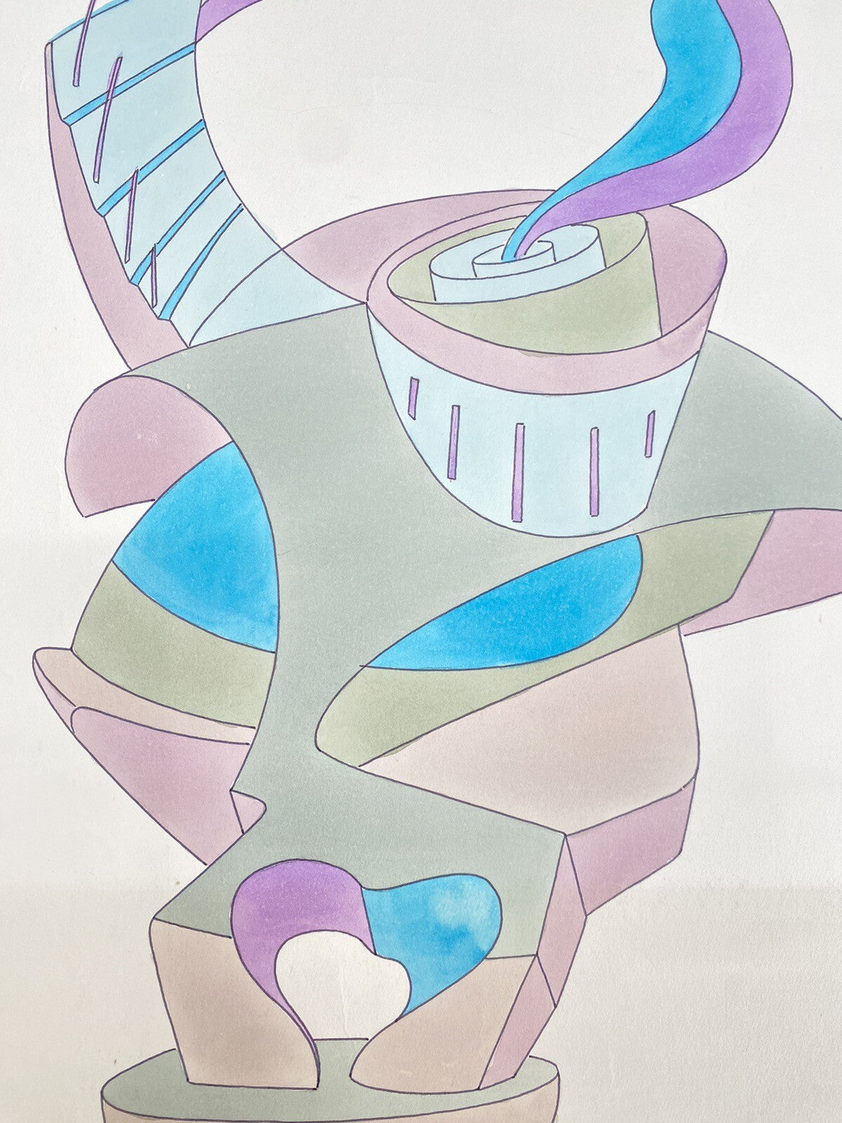 * PETKO BILD GEMÄLDE ZEICHNUNG COLORIERT ABSTRAKT ART SURREALISMUS KUNST