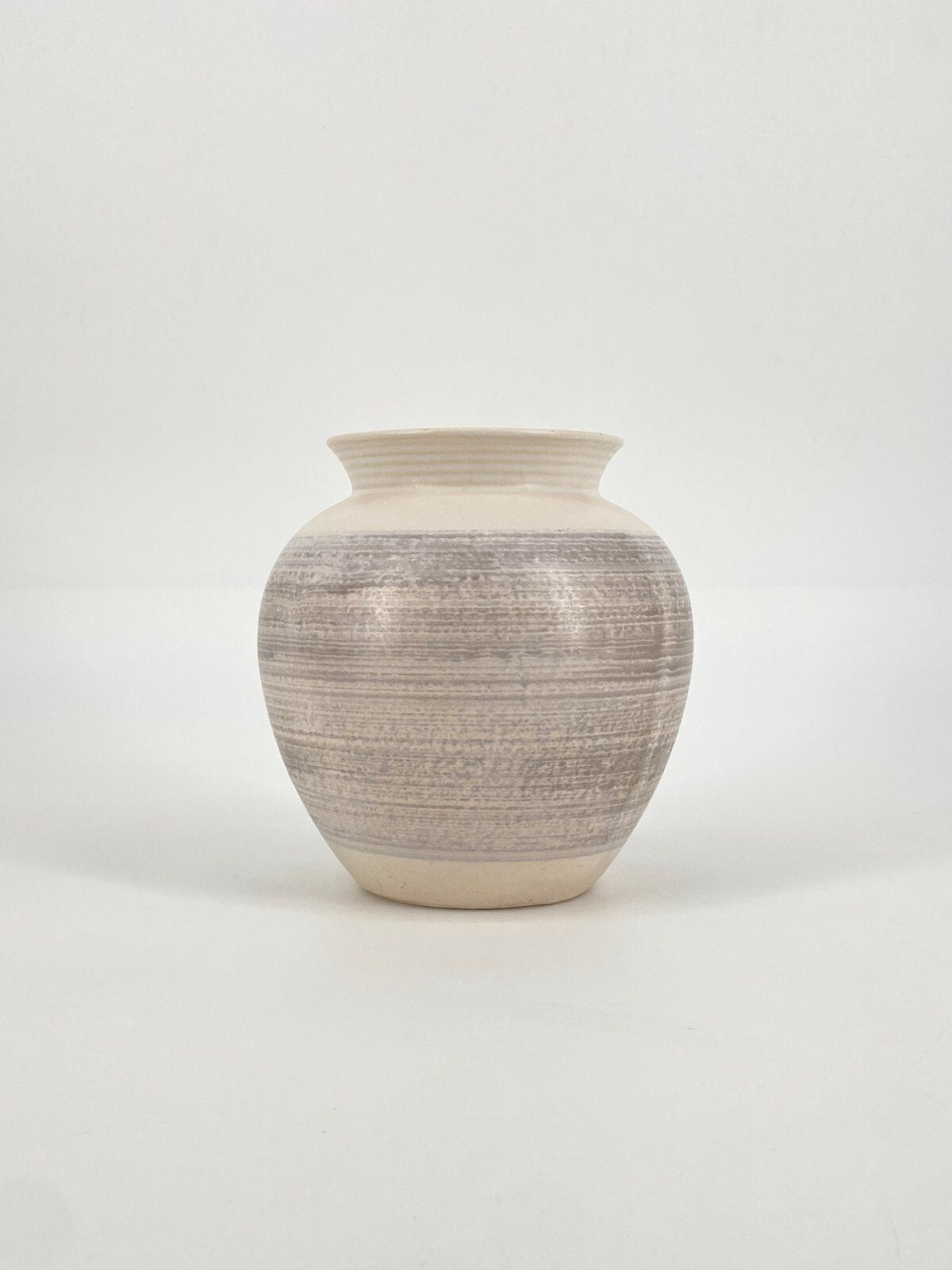 * VASE KERAMIK VEB HALDENSLEBEN 2984A GRAU STUDIOKERAMIK VINTAGE TON RETRO