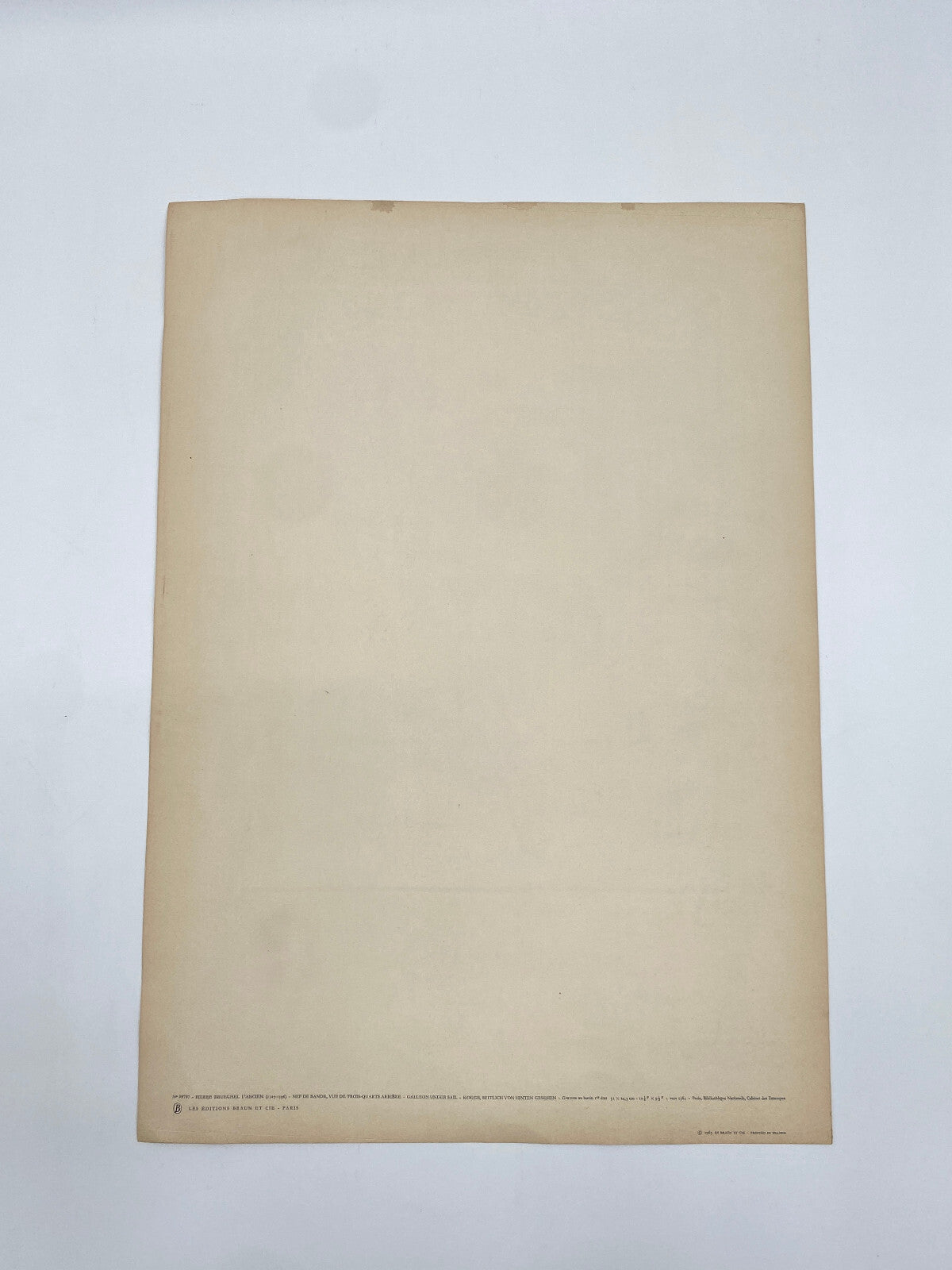 * SCHIFF KUNSTDRUCK PRINT LITHOGRAFIE PIERRE BRUEGEL KOGGE 1565 DRUCK 1965 PARIS